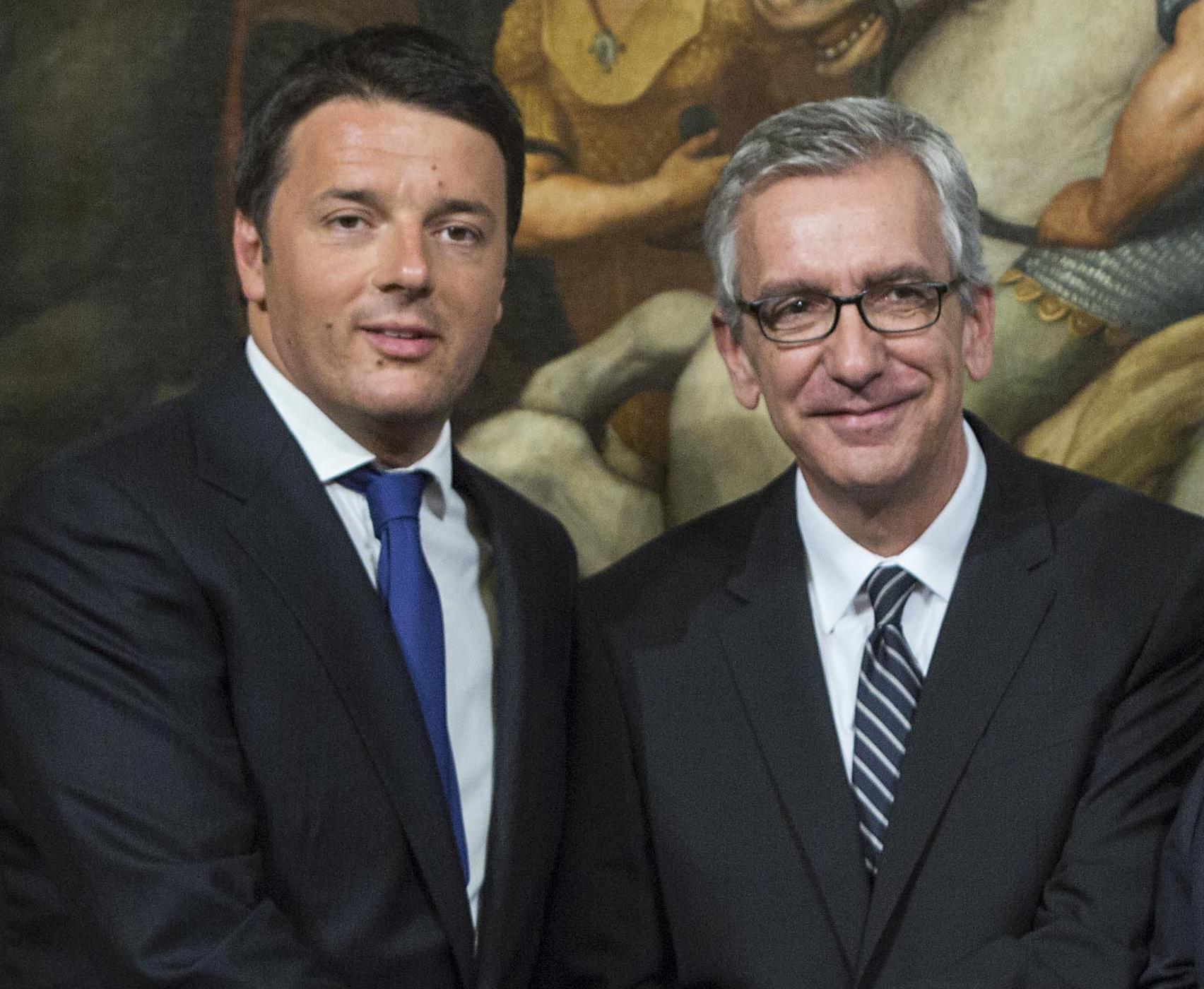 Mattero Renzi con Francesco Pigliaru