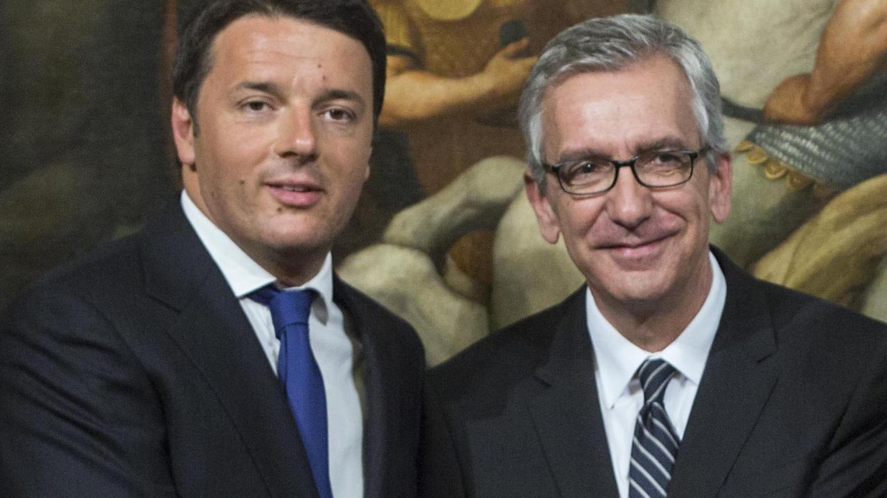 Mattero Renzi con Francesco Pigliaru