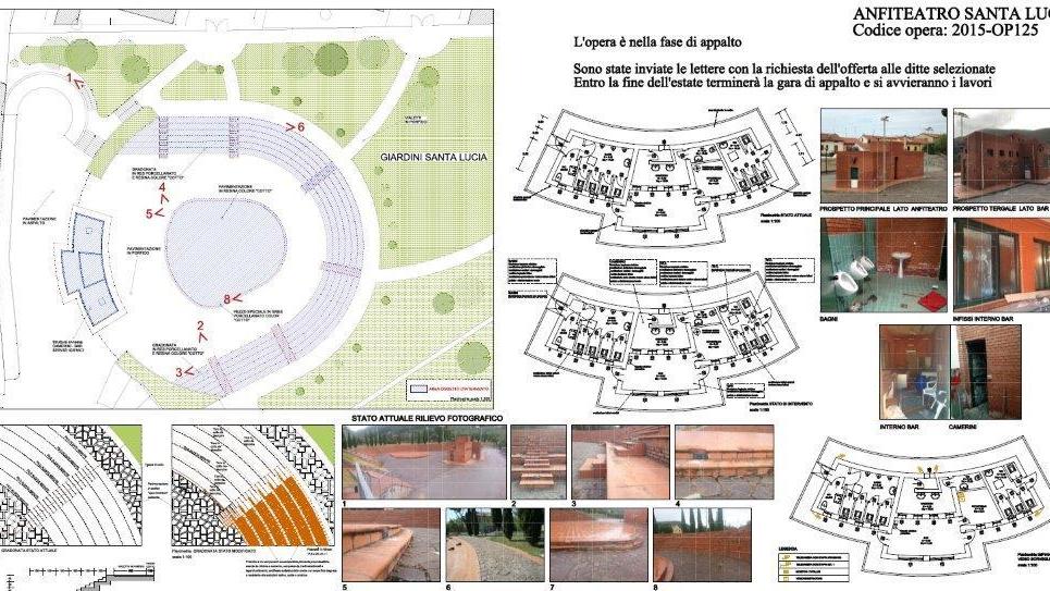 Il progetto per l'anfiteatro di Santa Lucia