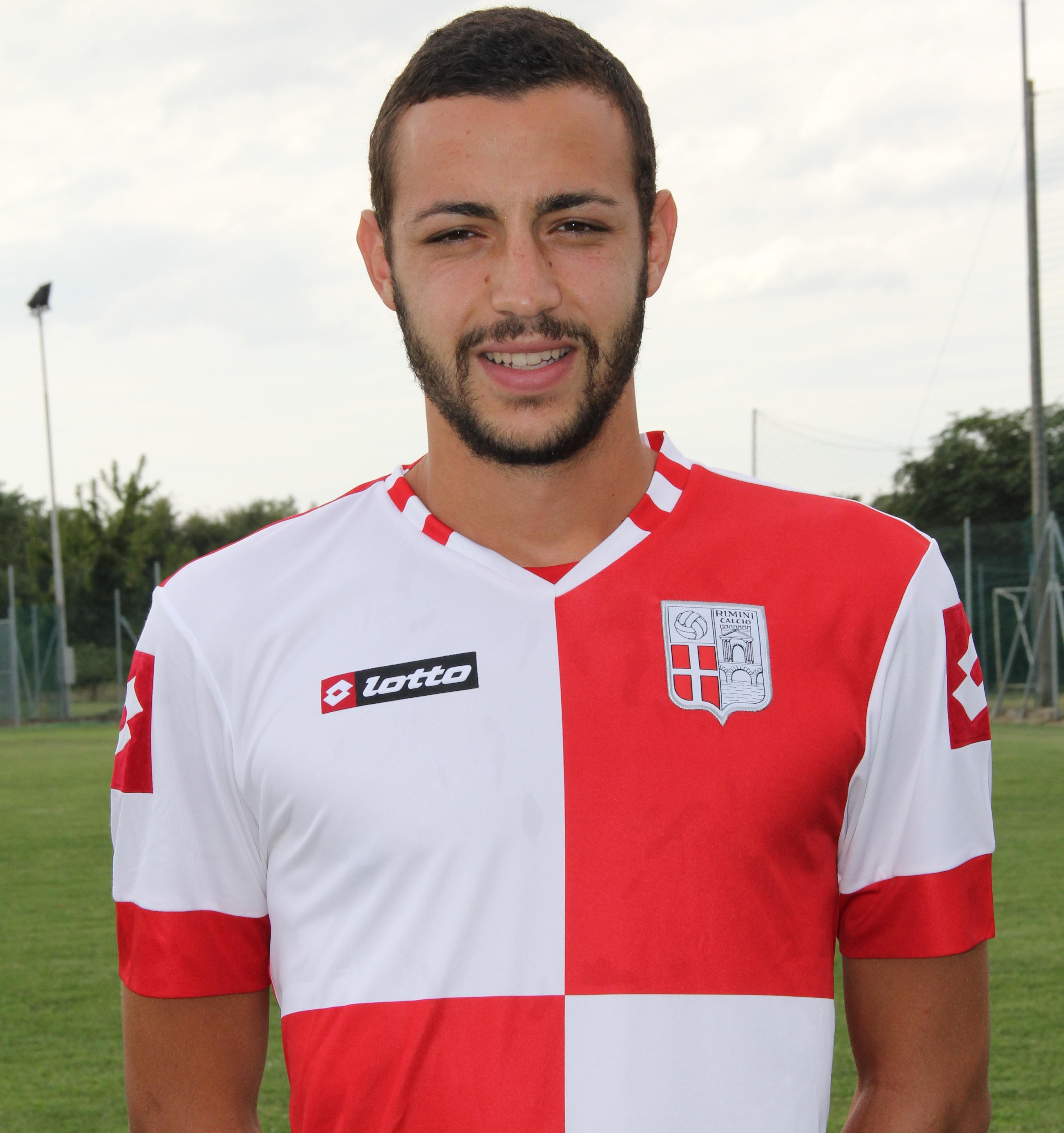 Riccardo Martinelli con la maglia del Rimini