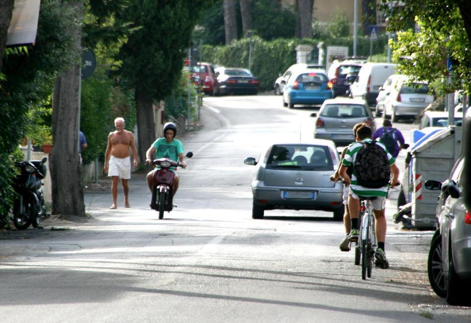 Un tratto di via dei Macchiaioli