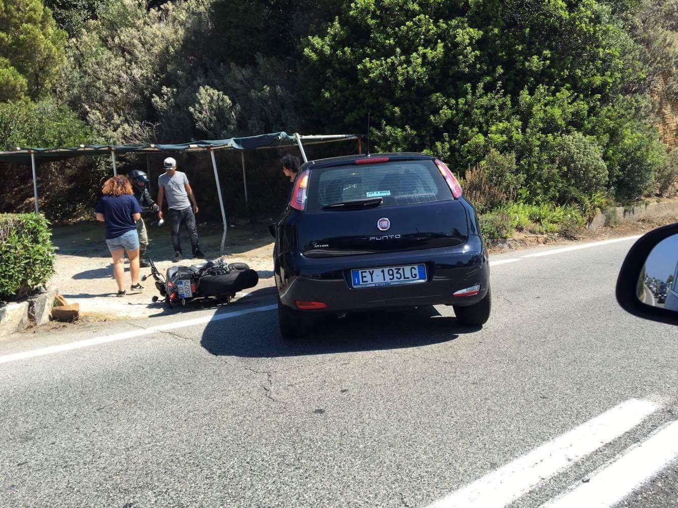 L'auto coinvolta nell'incidente 