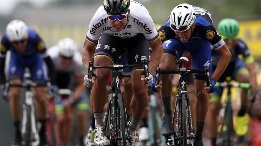 Sagan, una vittoria da urlo Prima volta in maglia gialla