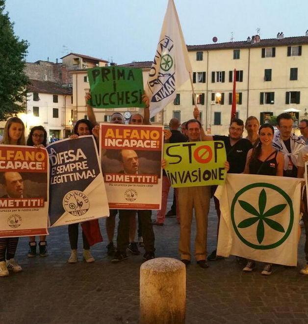 In venti alla manifestazione della Lega “Stop all’invasione”