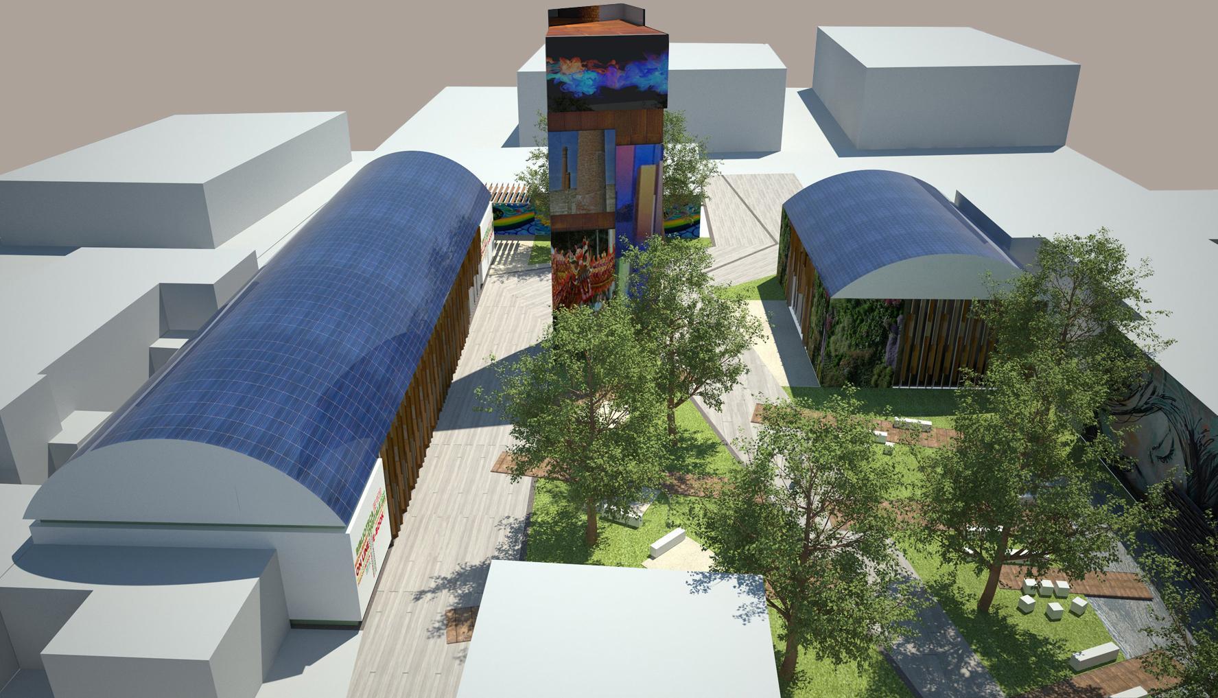 Un rendering del progetto di riqualificazione urbana del Macrolotto zero