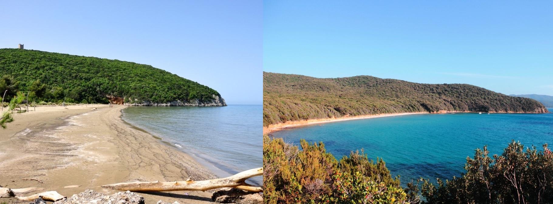 Da sinistra Cala di Forno e Cala Violina