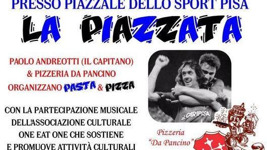 Andreotti e Pancino Domani La Piazzata: serata di pasta e pizza