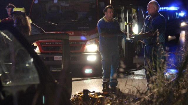 La scena dell'incidente in via Melis dove ha perso la vita un bimbo di 7 anni