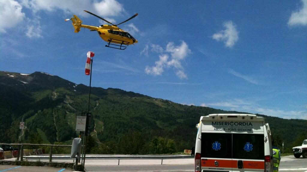 L'elisoccorso Pegaso all'Abetone per un intervento (foto d'archivio)