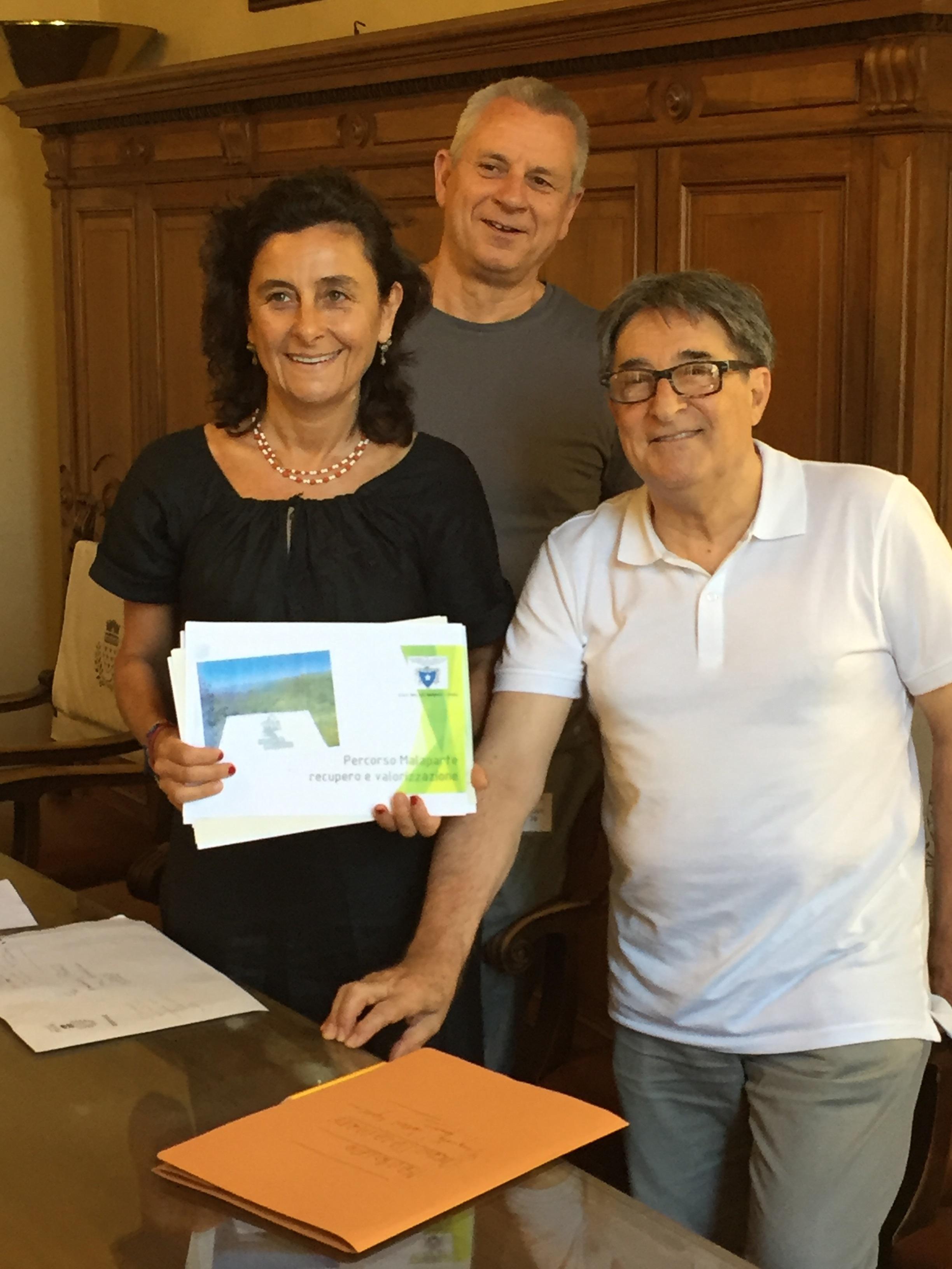 Da sinistra Ilaria Santi, Fiorenzo Gei, Giancarlo Calamai