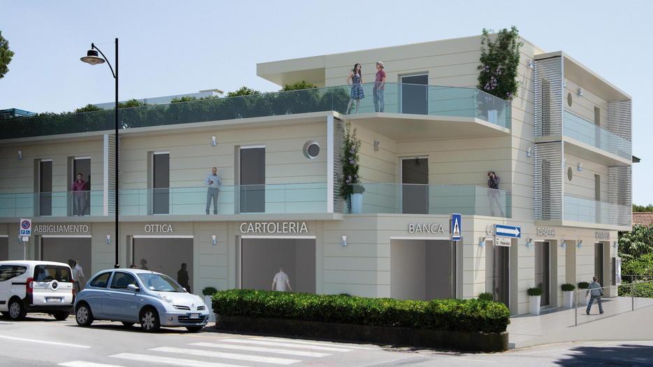 Una immagine al computer di come verrà l’edificio dell’ex cinema