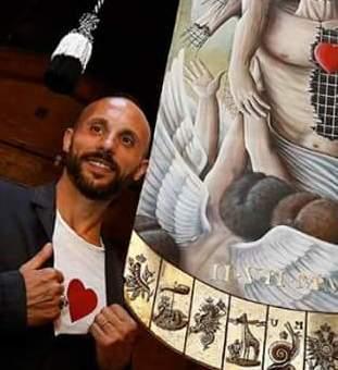 Palio della Granocchia Un artista senese per il 40º