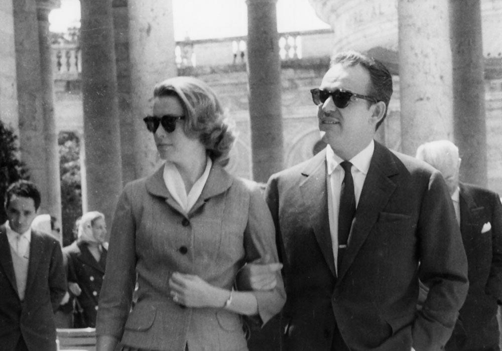 Grace Kelly e Ranieri di Monaco in visita a Montecatini (Foto Archivio Rosellini)