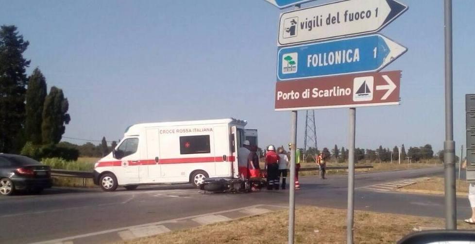 Scontro all’incrocio Grave scooterista 