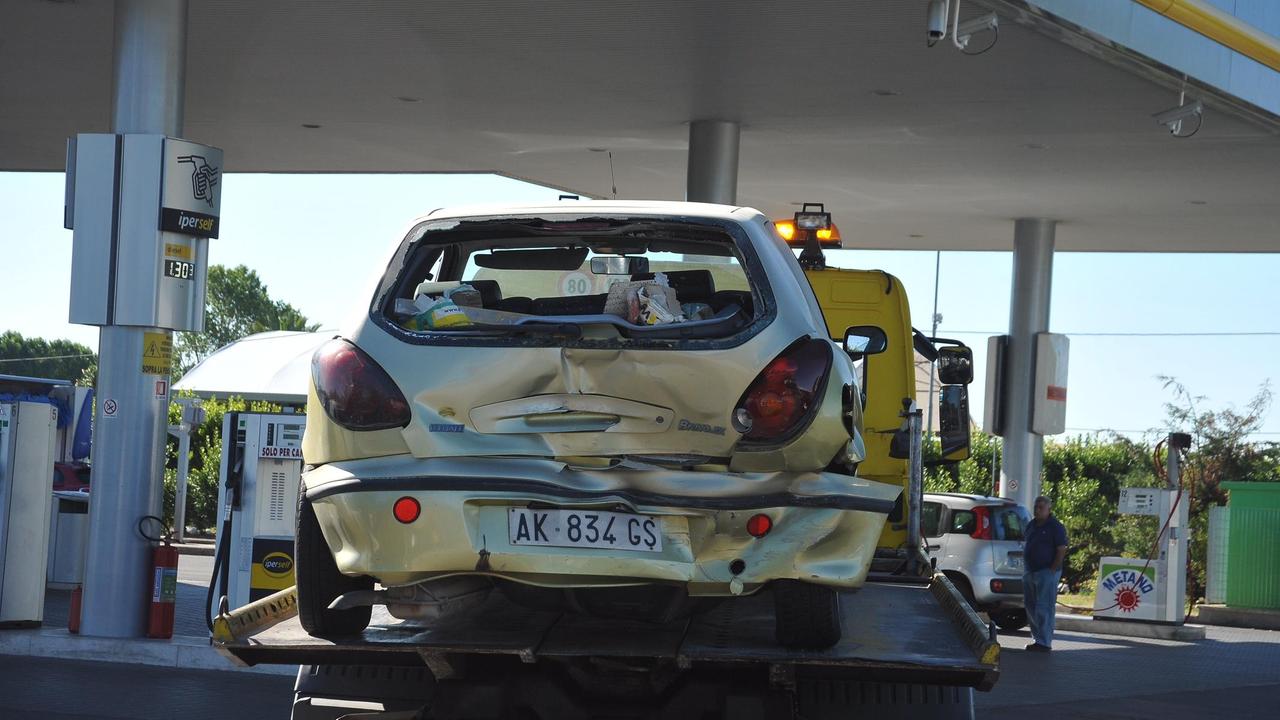 L'auto tamponata
