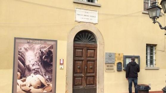 L'ingresso del museo archeologico di Villa Guerrazzi