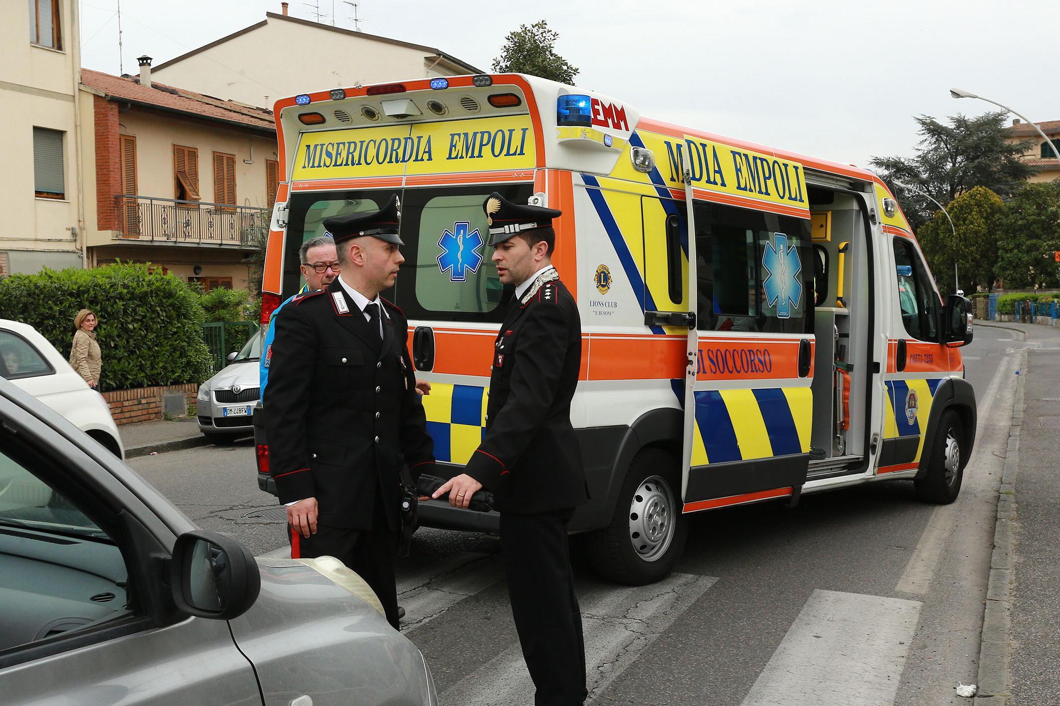 Sono intervenuti Misericordia e Carabinieri (foto d'archivio)