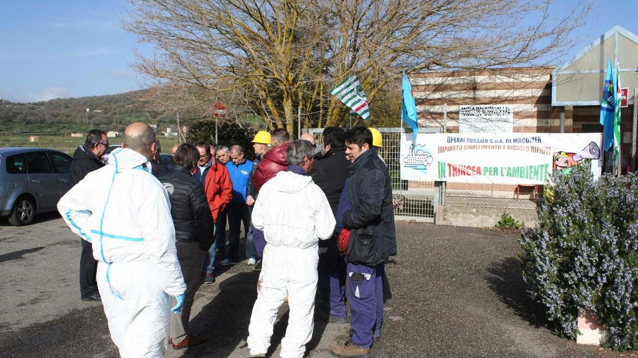 Un'azione di protesta dei comitati