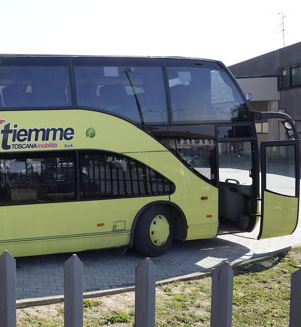 Uno dei nuovi pullman della Tiemme per la tratta Grosseto-Firenze 