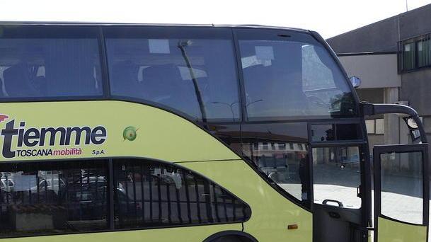 Uno dei nuovi pullman della Tiemme per la tratta Grosseto-Firenze