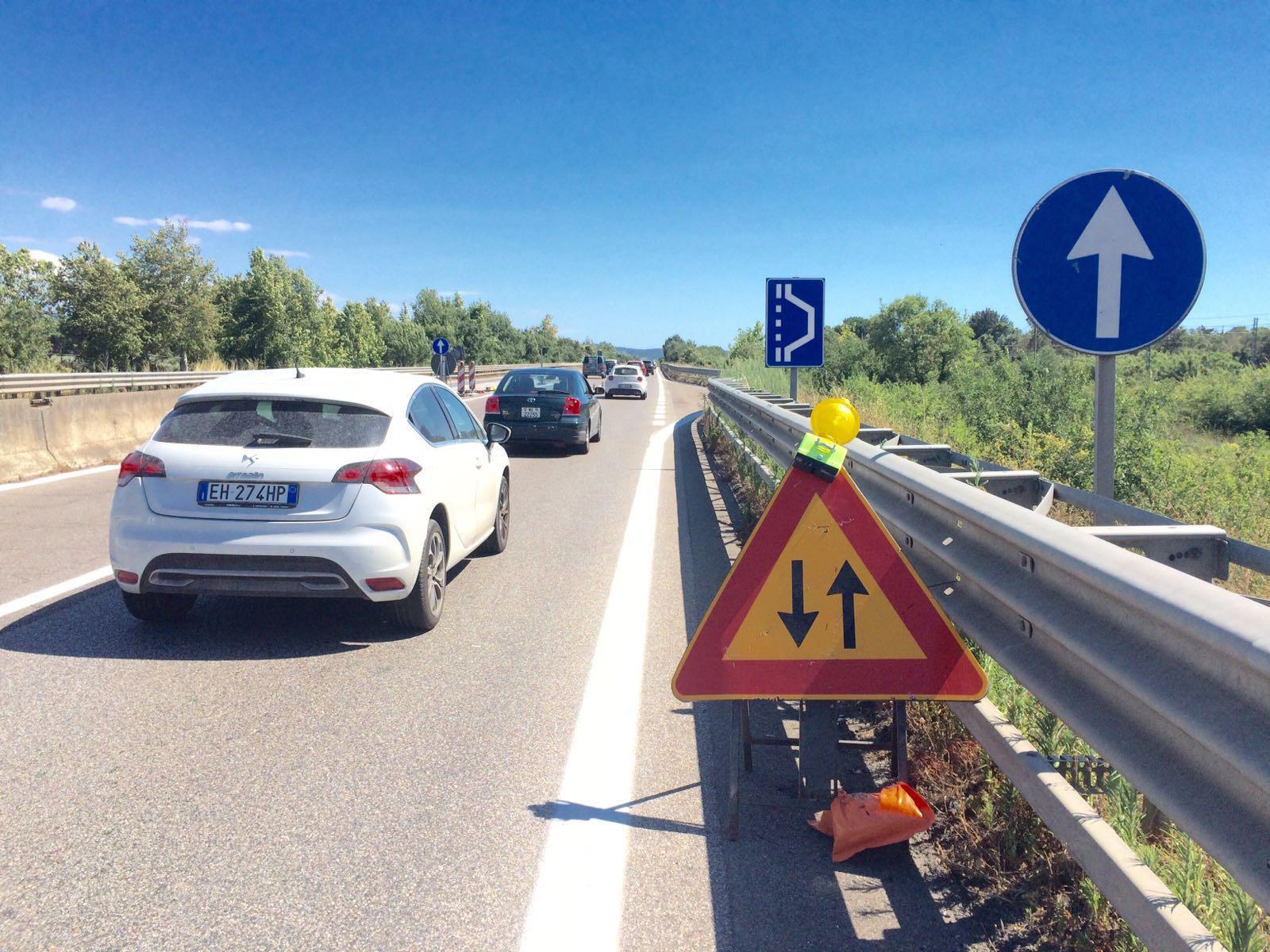 La carreggiata sud della Variante tornata a doppia corsia (foto Michele Falorni/Silvi)