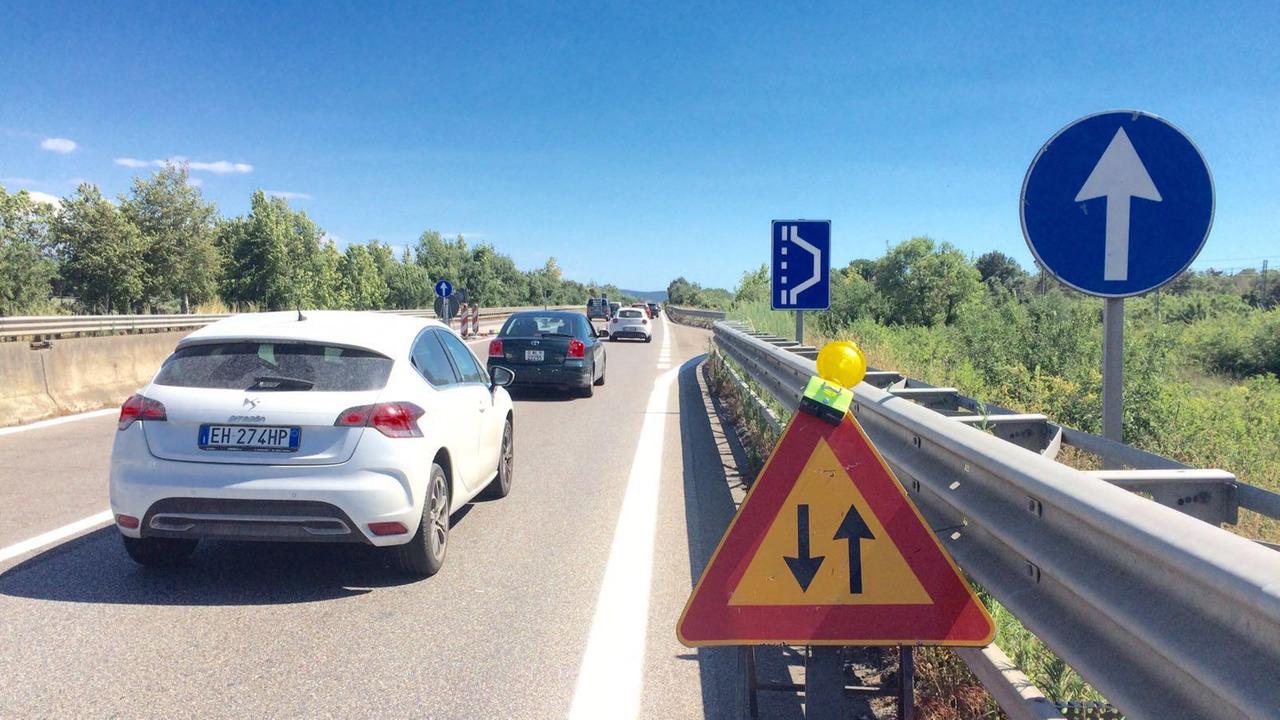 La carreggiata sud della Variante tornata a doppia corsia (foto Michele Falorni/Silvi)