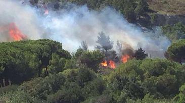Grosso incendio fra Norsi e Acquarilli