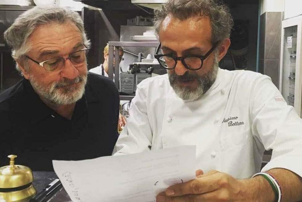 L’attore De Niro pranza da Bottura 