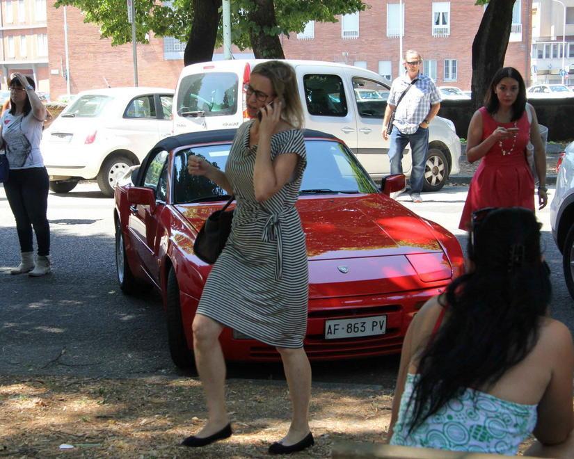 Deborah Bergamini nei giardini della Stazione (Foto Batavia)