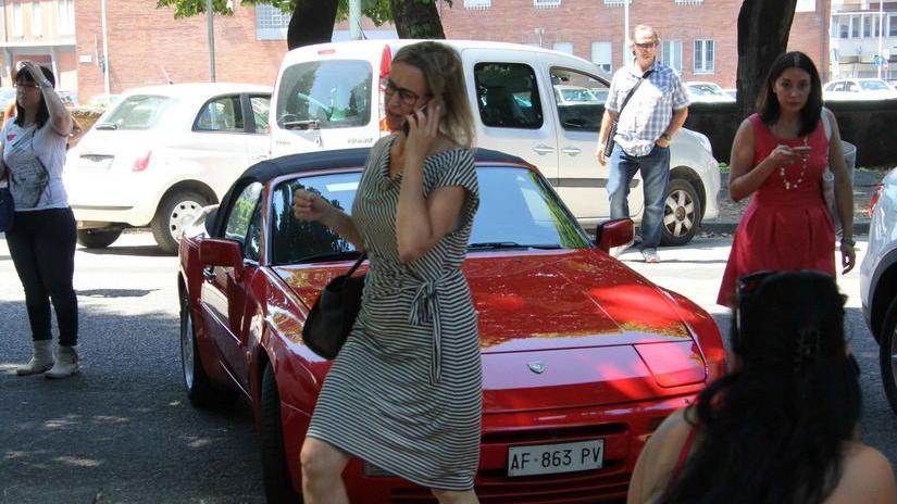 Deborah Bergamini nei giardini della Stazione (Foto Batavia)