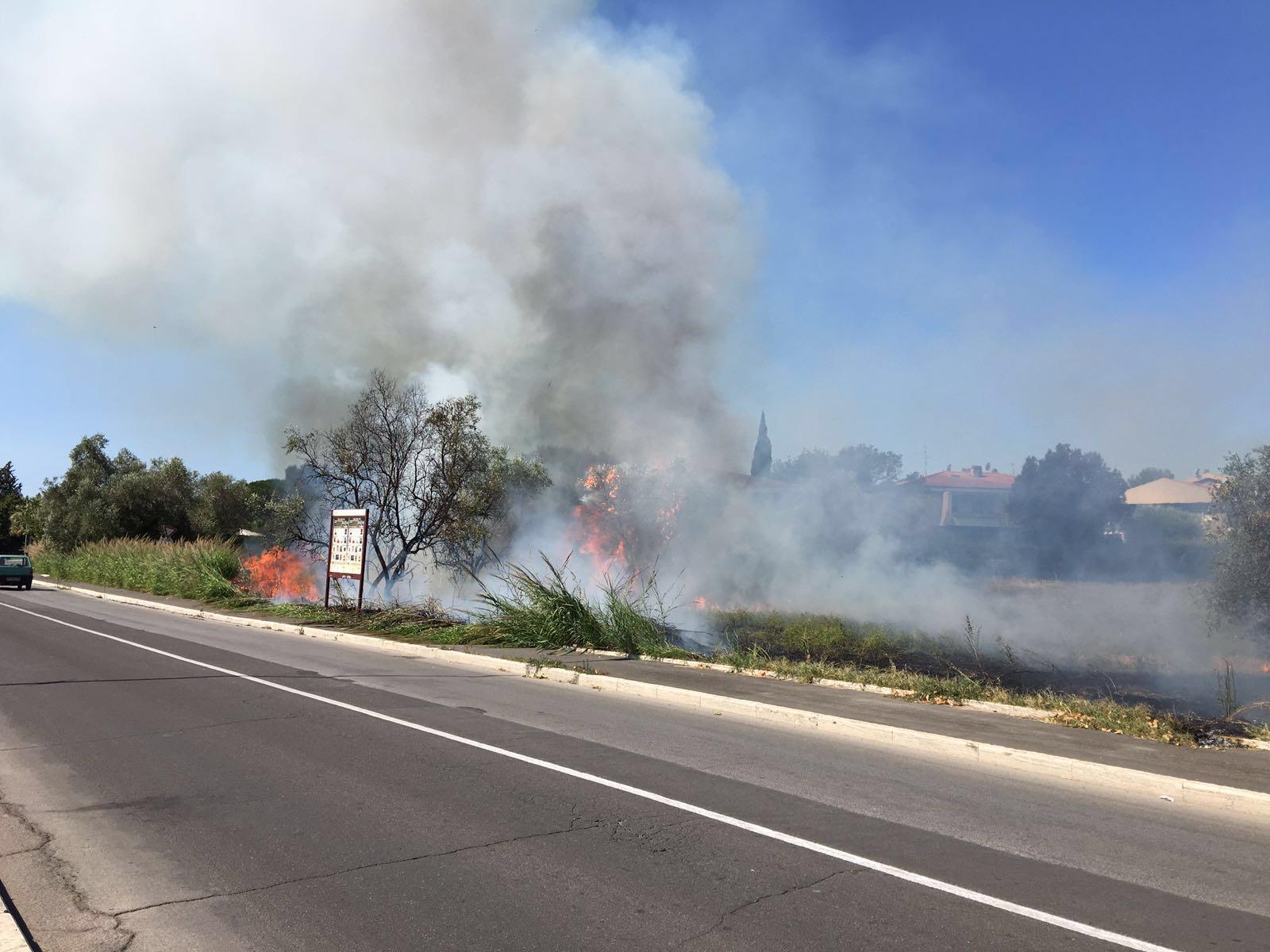 L'incendio in via Cimabue 