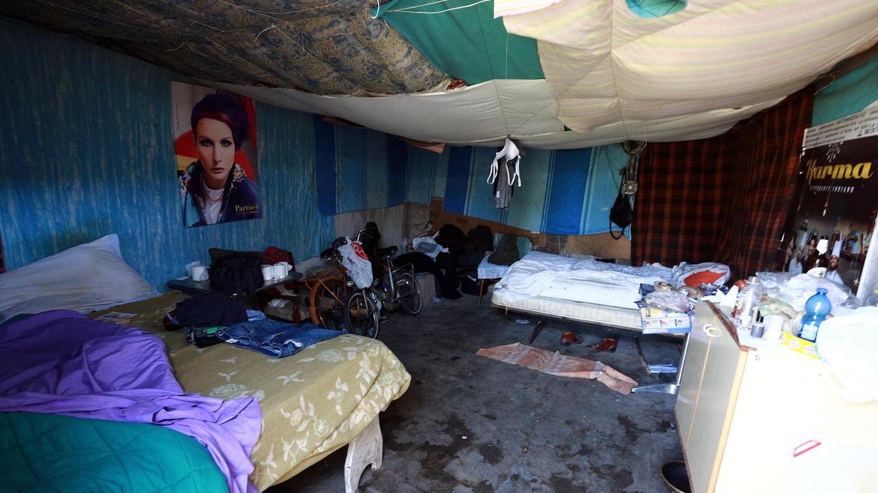 Una "casa" allestita nella ex Montepagani