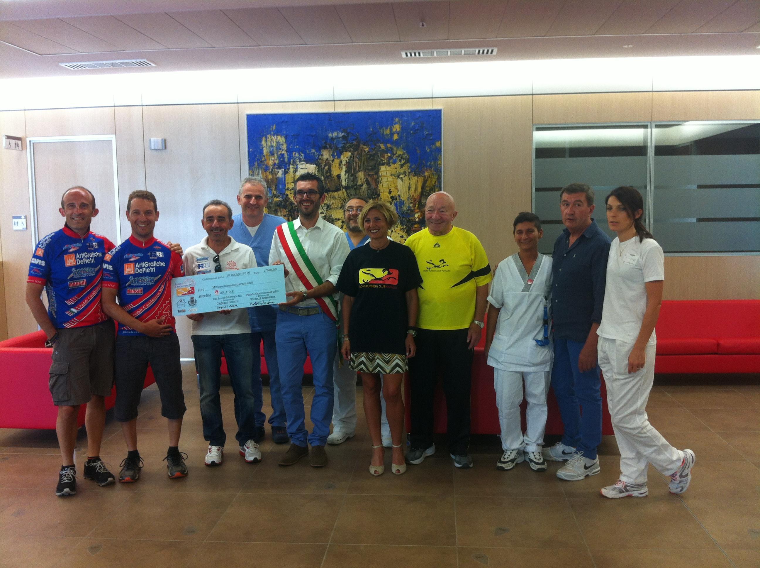 Reggio Emilia, al Grade il ricavato del “Duathlon a coppie della Saba"