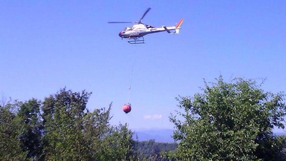 Vasto incendio di sterpaglie minaccia le abitazioni
