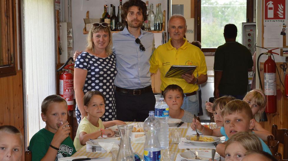 Il sindaco a pranzo con i 13 bambini venuti da Chernobyl