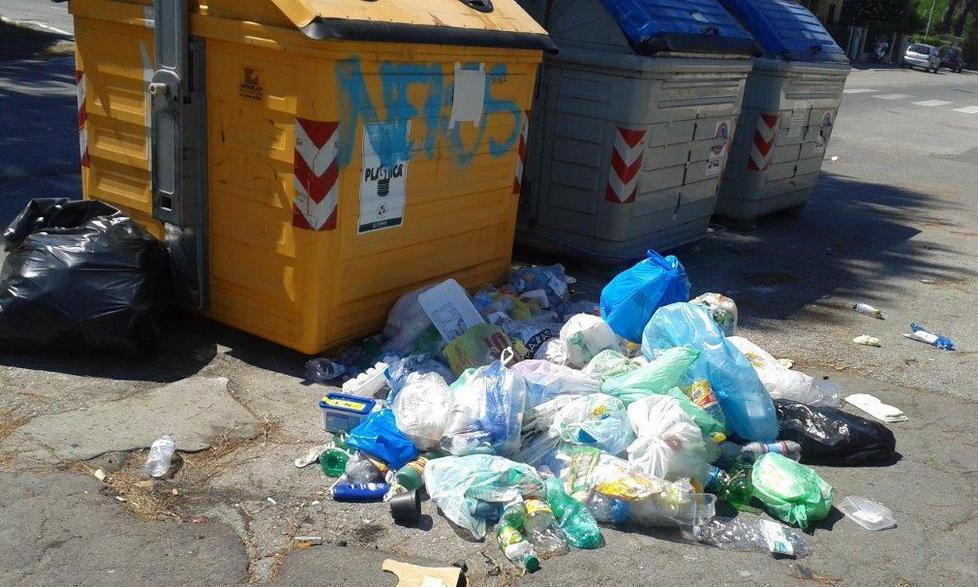 Rifiuti sulla strada per la gioia dei topi