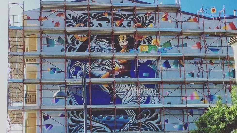 Murale da record a San Gavino