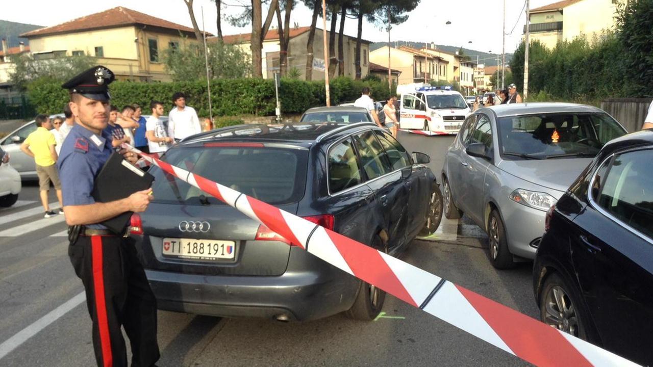 L'incidente dello scorso 21 giugno in via Montalese (archivio)