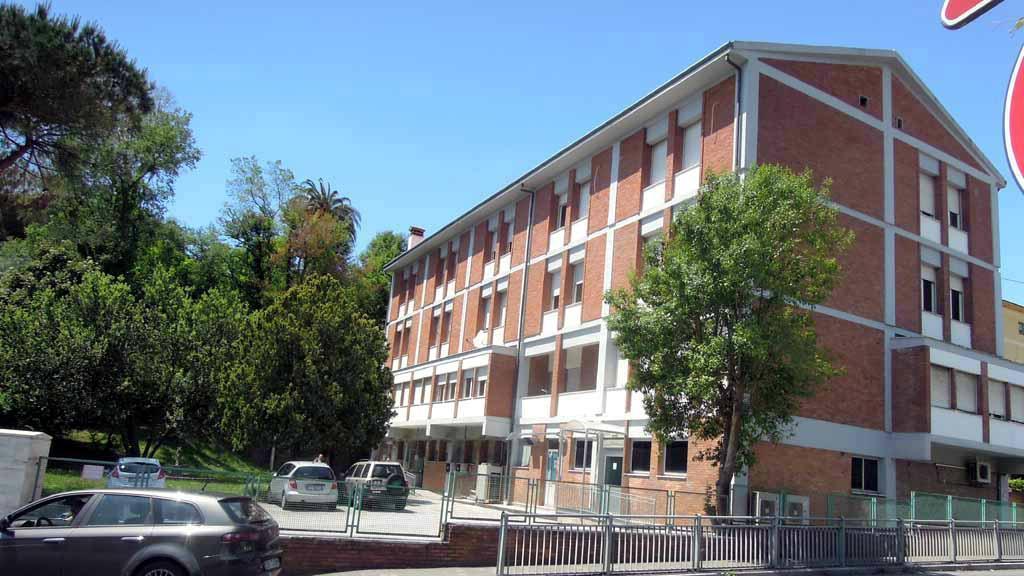 La palazzina Ascoli sede della scuola infermieri e di Medicina Nucleare