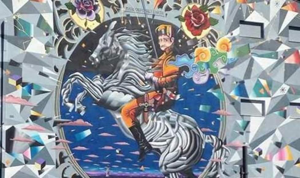 A San Gavino il nuovo murale di Jorghe 