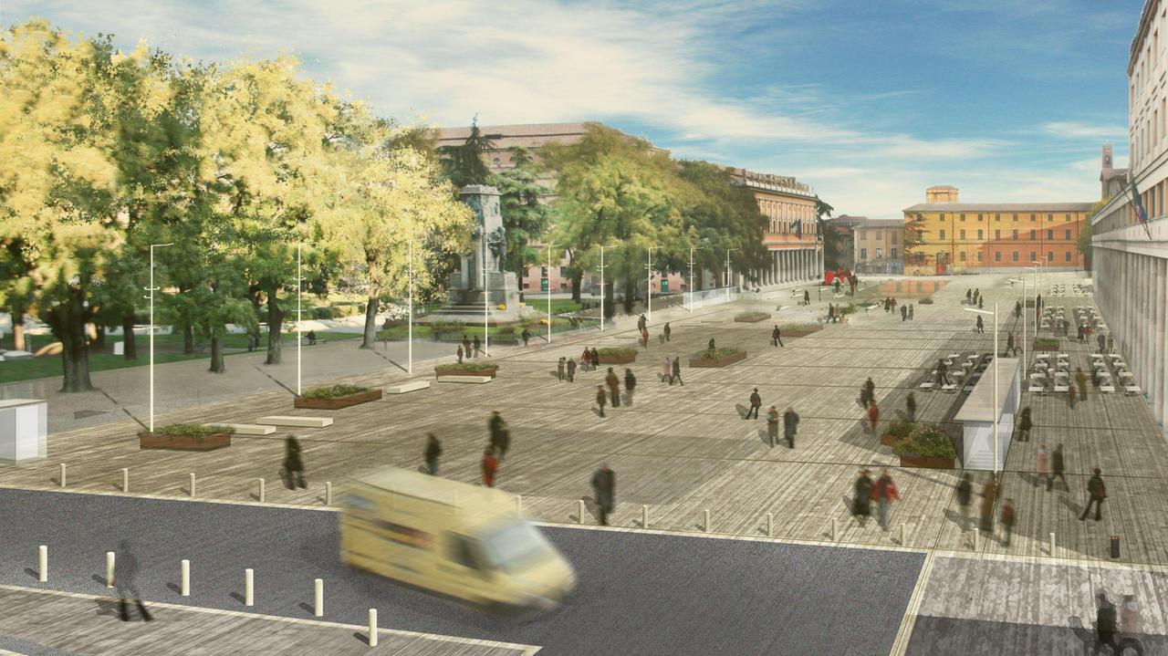 Distese e basket nella nuova piazza della Vittoria