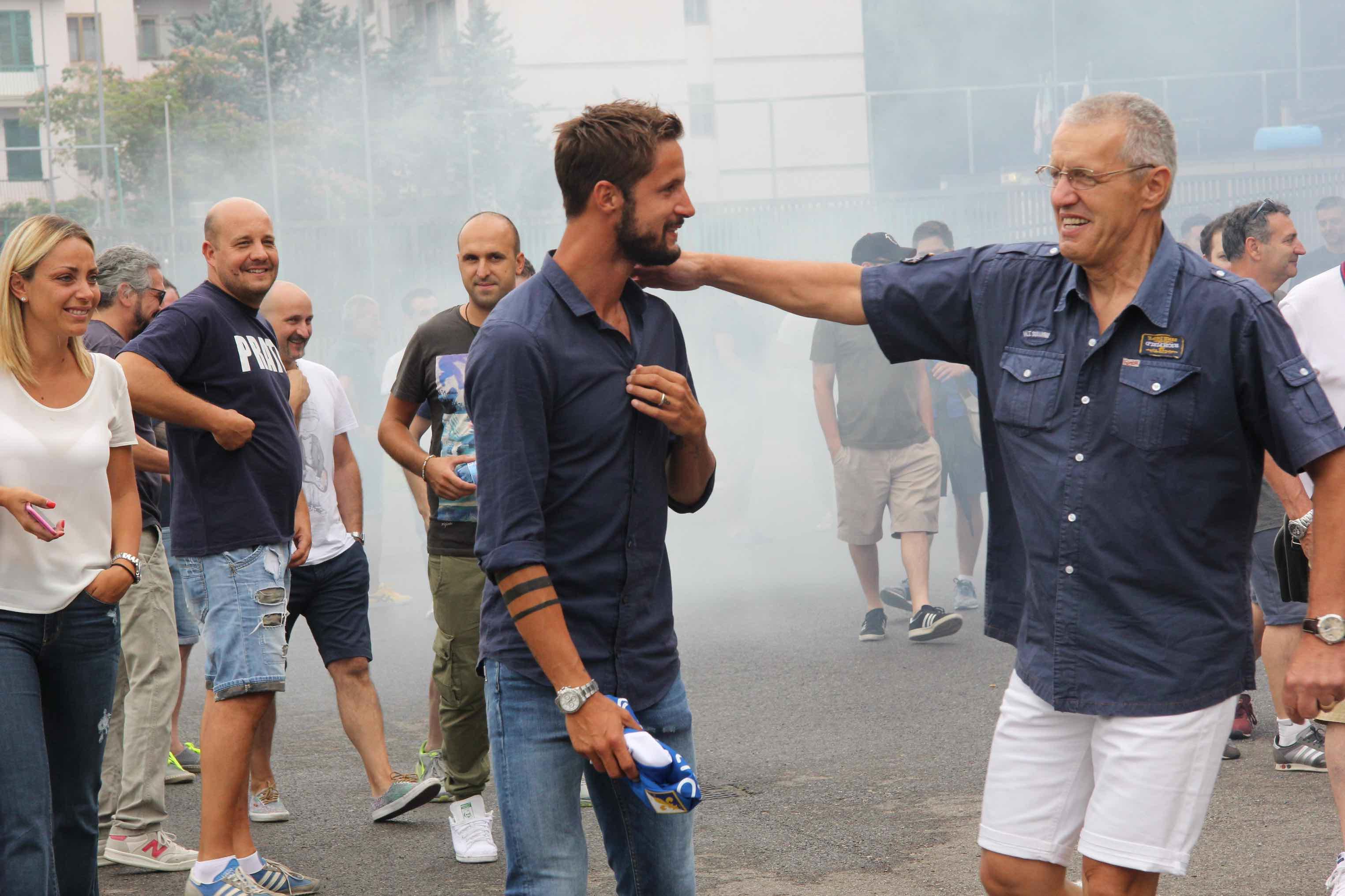 L'arrivo di Luca Antonini al Lungobisenzio (foto Batavia)