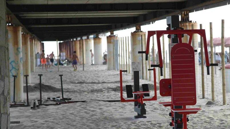 La Marina come Miami Palestra sotto il pontile