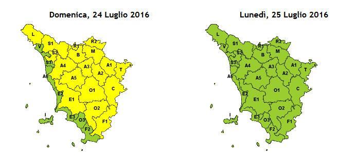 Temporali e grandinate: è allerta gialla in Toscana