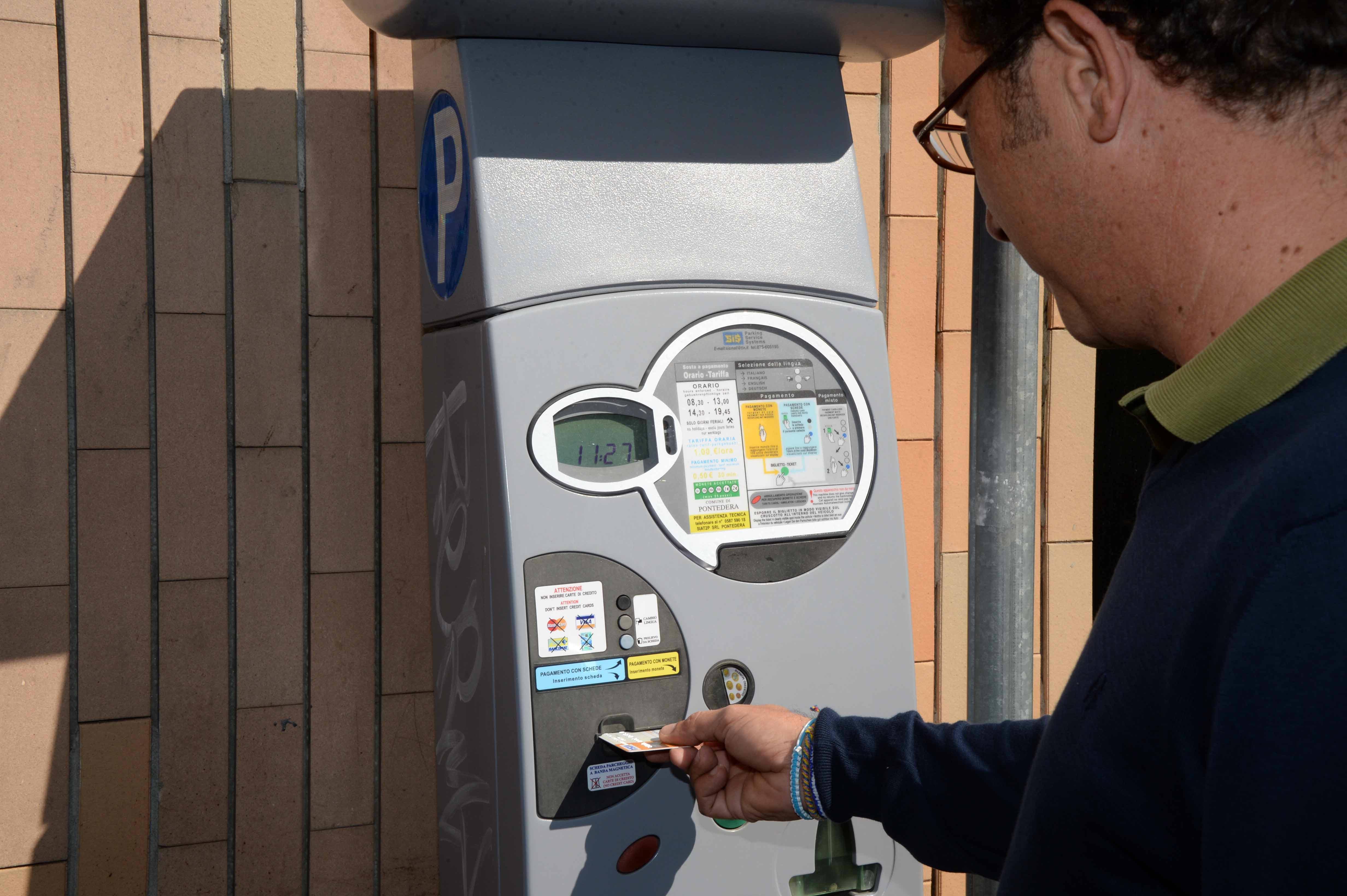 Un parcometro a Pontedera