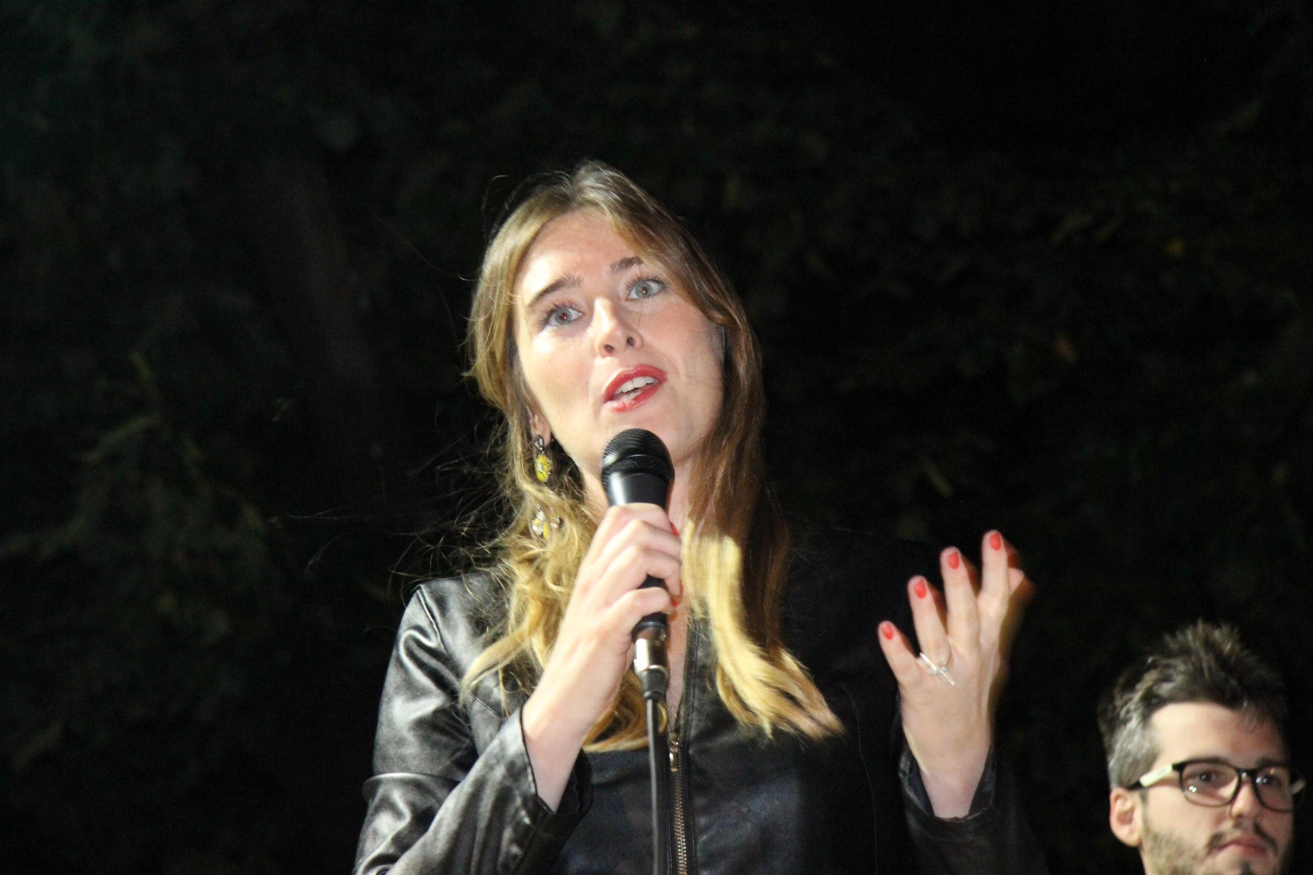 Maria Elena Boschi sul palco della Festa dell'Unità (foto Batavia)