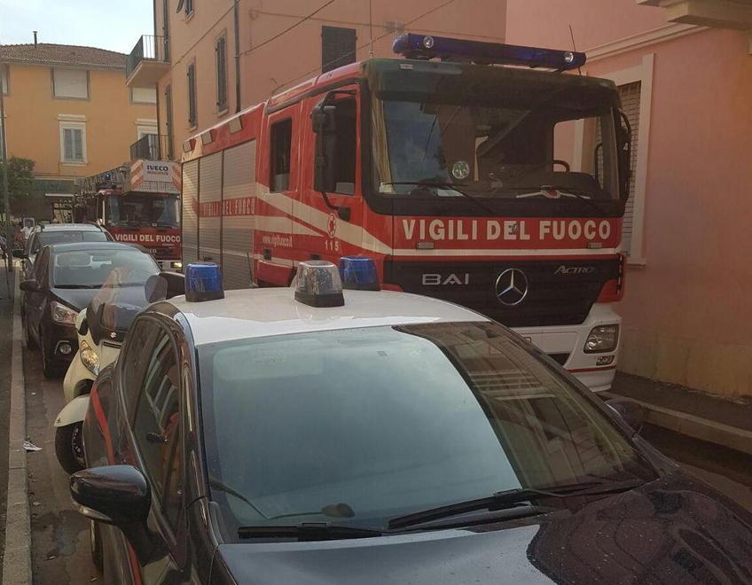 Incendio in un appartamento Anziana invalida ricoverata