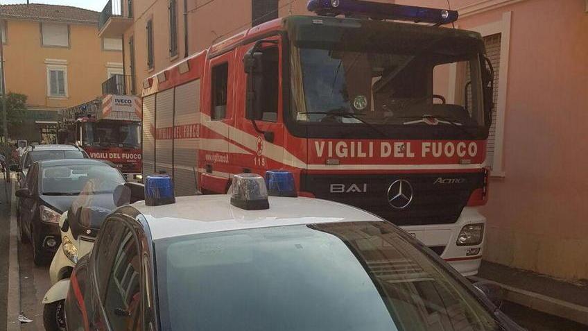 Incendio in un appartamento Anziana invalida ricoverata