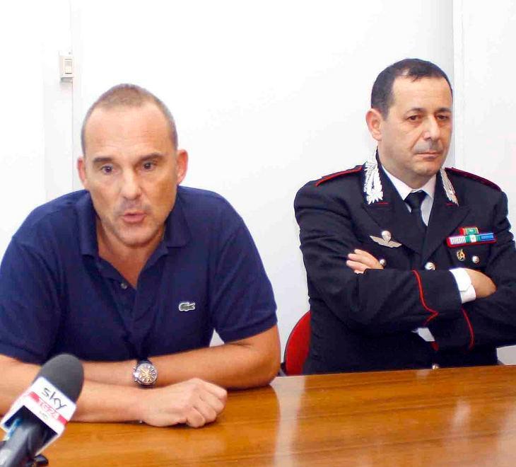 Il sostituto procuratore Stefano Longhi e il comandante Carlo Pieroni