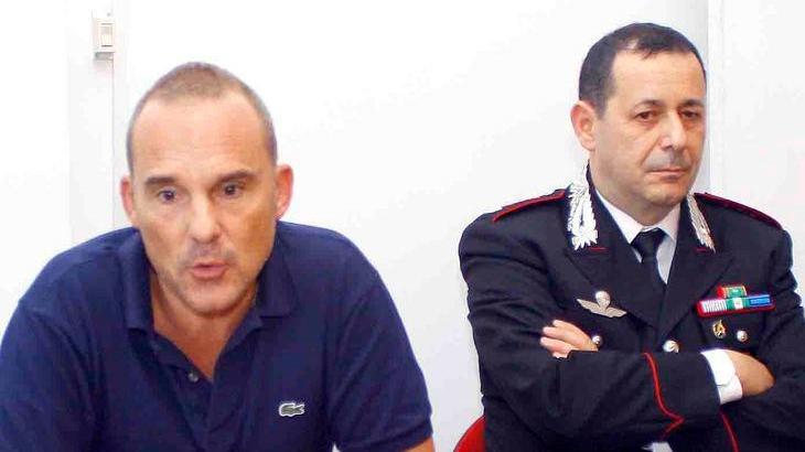 Il sostituto procuratore Stefano Longhi e il comandante Carlo Pieroni